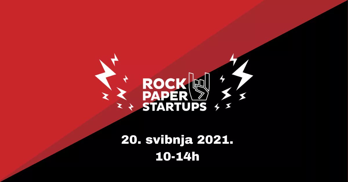 Rock, paper, startups 2021 poster